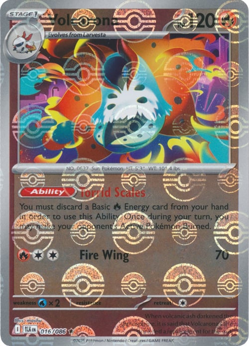 Volcarona (Poke Ball Pattern) [BLK - 016/086]