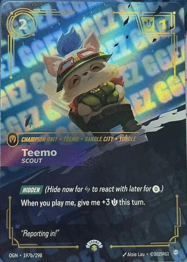 Teemo - Scout (GG EZ) [OPP - 197b/298] - Carte Promozionali del Gioco Organizzato di Riftbound