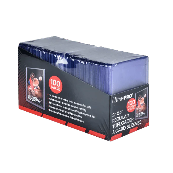 Ultra PRO: Toploader - 3" x 4" (100ct Regular with Card Sleeves)