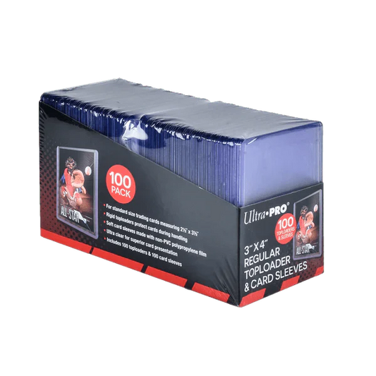 Ultra PRO: Toploader - 3" x 4" (100ct Regular with Card Sleeves)