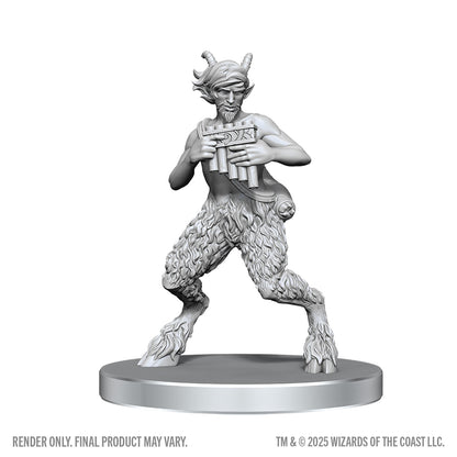 Unpainted fantasy figurine on a white background