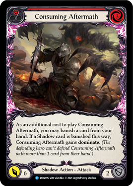 Consuming Aftermath (Red) [MON195-RF] (Monarch)  1st Edition Rainbow Foil