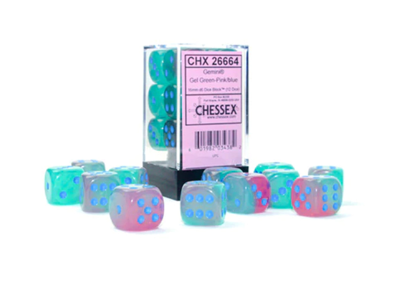 CHESSEX: D6 Gemini DICE SETS - 16mm