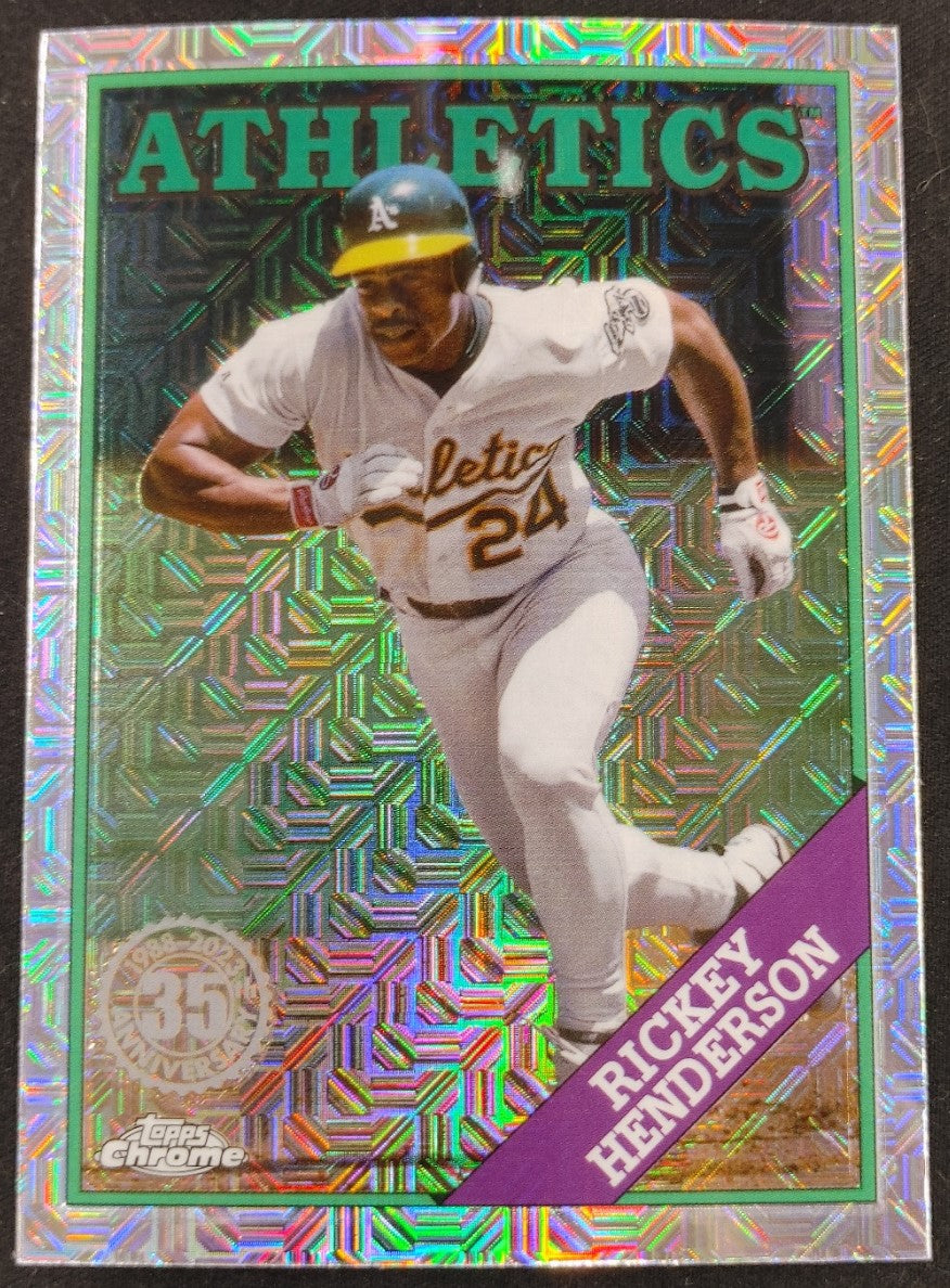 2023 Topps Series 1 Baseball Chrome - Rickey Henderson - T88C-8