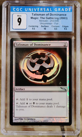 Talisman of Dominance [Mirrodin] - Graded 9 CGC