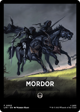 Mordor Theme Card [The Lord of the Rings: Tales of Middle-Earth Tokens]