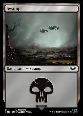 Swamp (313) (Surge Foil) [Warhammer 40,000]