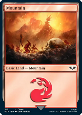 Mountain (316) (Surge Foil) [Warhammer 40,000]