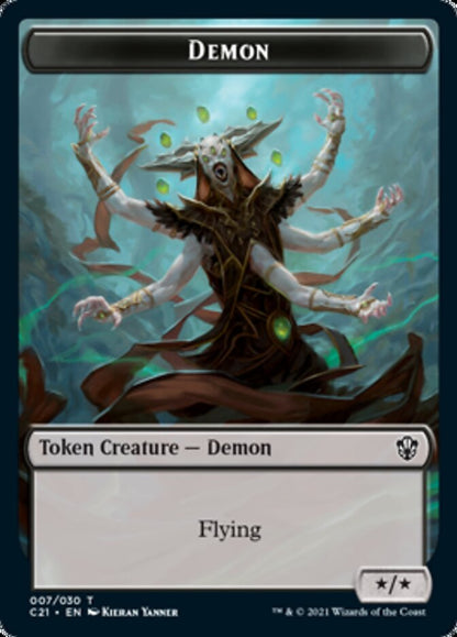 Demon // Fungus Beast Double-Sided Token [Commander 2021 Tokens]