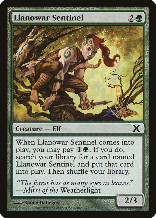 Llanowar Sentinel [Tenth Edition]