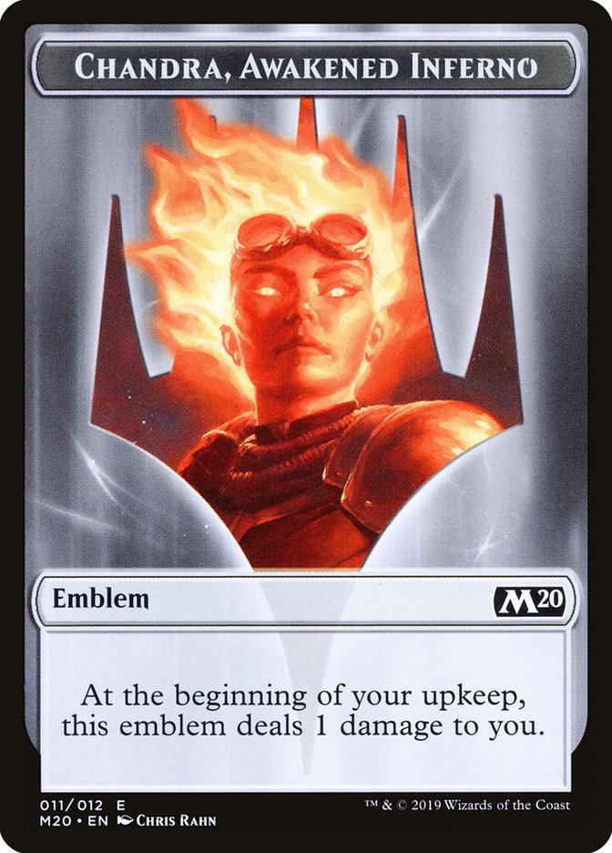 Chandra, Awakened Inferno Emblem [Core Set 2020 Tokens]