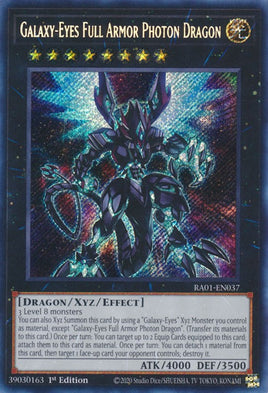 Galaxy-Eyes Full Armor Photon Dragon [RA01-EN037] Secret Rare