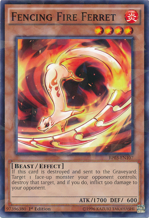 Fencing Fire Ferret [BP03-EN107] Shatterfoil Rare