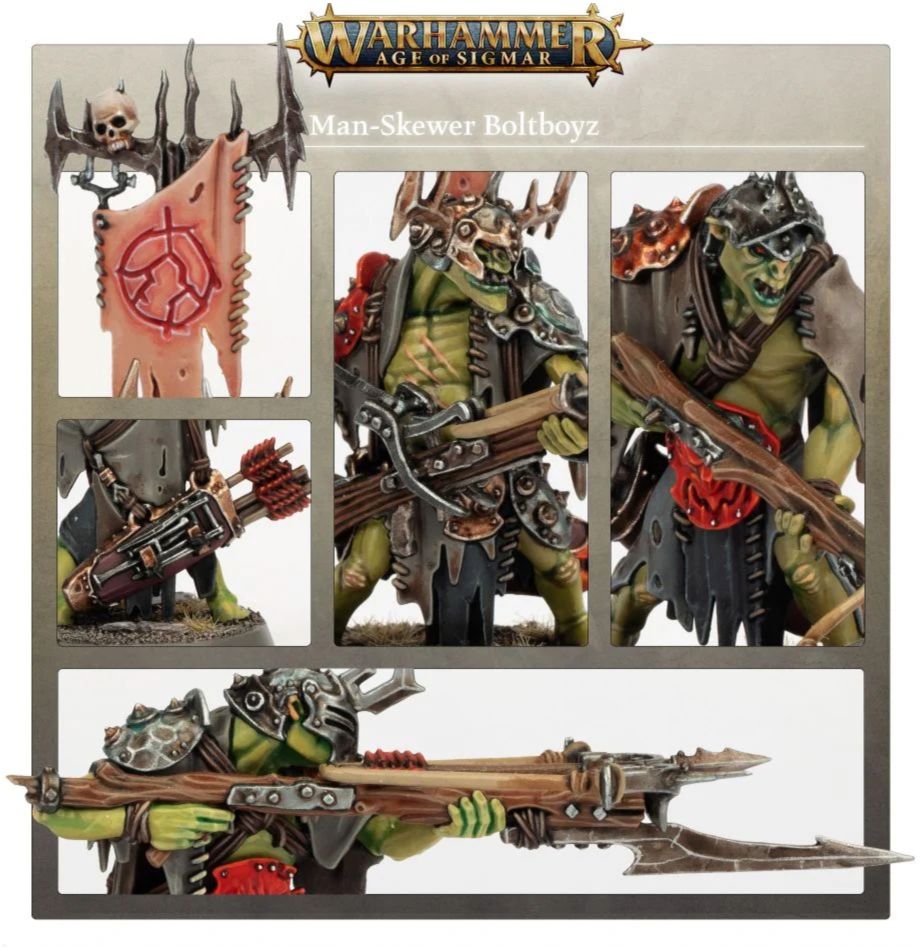 Warhammer: Age of Sigmar - Orruk Warclans - Man-Skewer Boltboyz