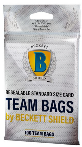 beckett shield team bags 100 count standard size