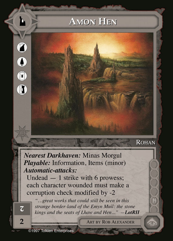 Amon Hen - Lidless Eye - Middle Earth CCG / TCG