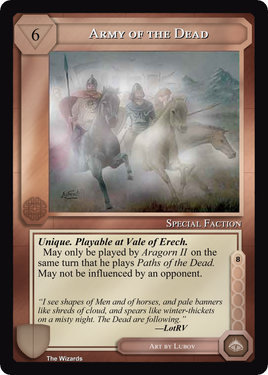 Army Of The Dead - The Wizards - Limited - Middle Earth CCG / TCG