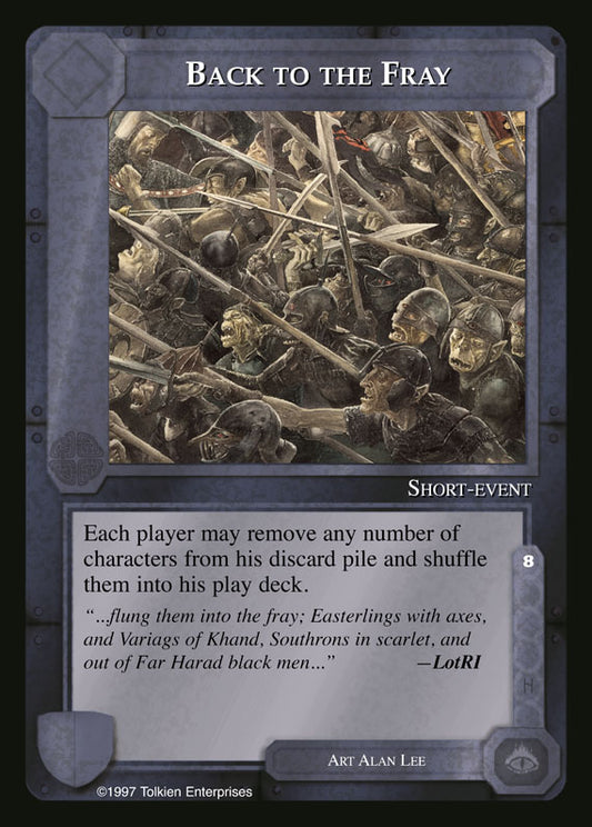 Back To The Fray - Lidless Eye - Middle Earth CCG / TCG