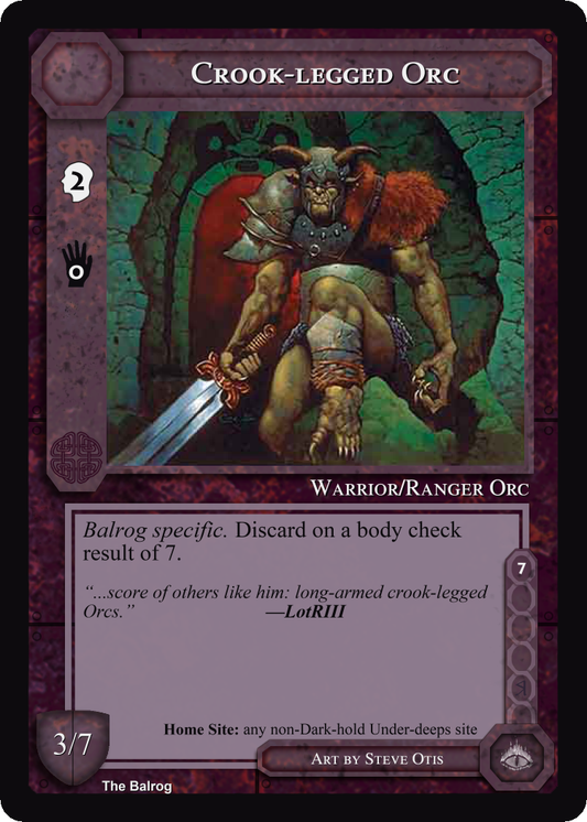 Crook-Legged Orc - The Balrog - Middle Earth CCG / TCG