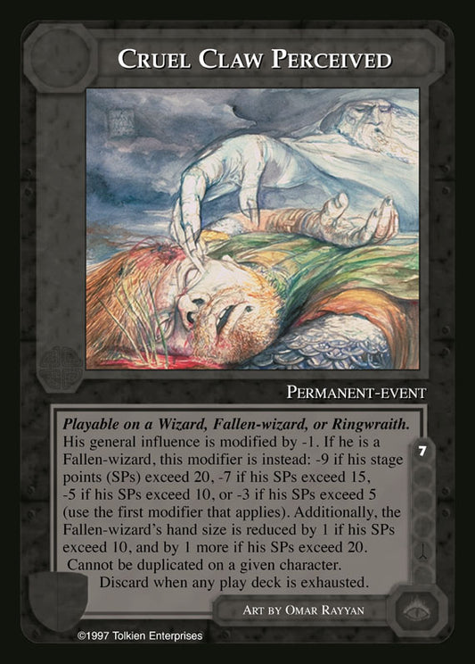 Cruel Claw Perceived - White Hand - Middle Earth CCG / TCG