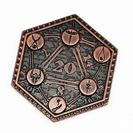 Metal D20 Coins For Coin Flip And D2 Use - 45mm