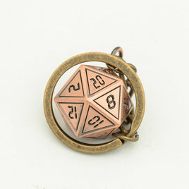 D20 Dice Durable Metal Alloy Keychain With Bag