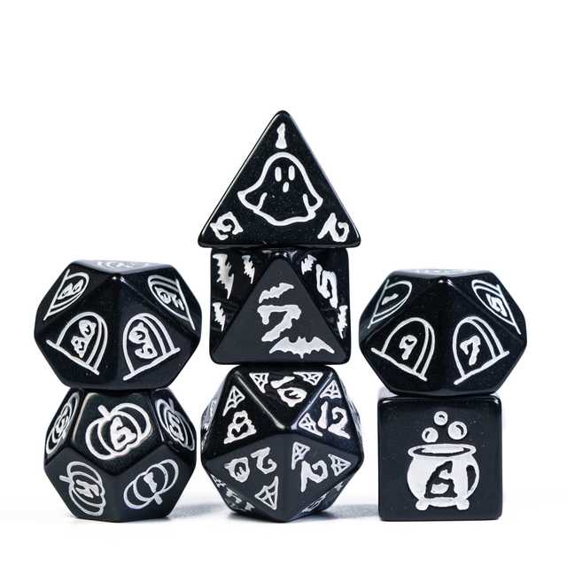 Holiday Theme Dice Set 7 Piece D4-D20 Polyhedral Dice - Multiple Options