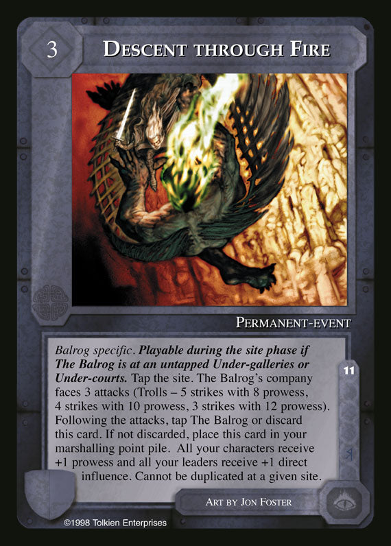 Descent Through Fire - The Balrog - Middle Earth CCG / TCG