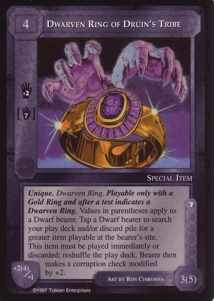 Dwarven Ring of Druin's Tribe - Lidless Eye - Middle Earth CCG / TCG