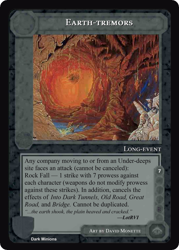 Earth-Tremors - Dark Minions - Middle Earth CCG / TCG