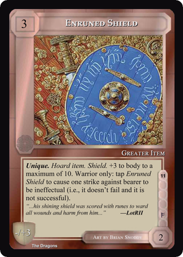 Enruned Shield - The Dragons - Middle Earth CCG / TCG