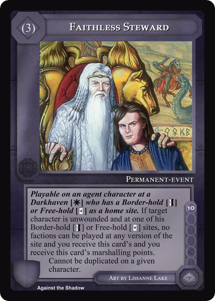 Faithless Steward - Against the Shadow - Middle Earth CCG / TCG

