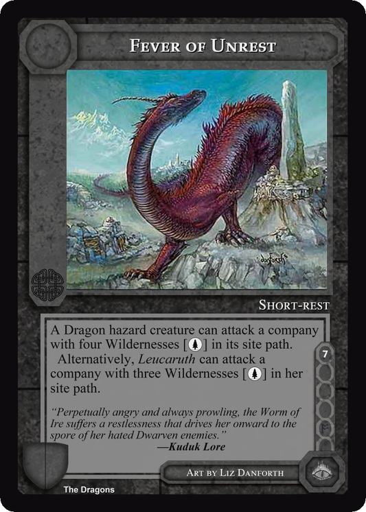 Fever of Unrest - The Dragons - Middle Earth CCG / TCG