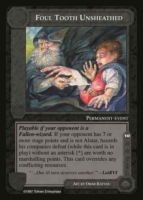 Foul Tooth Unsheathed - White Hand - Middle Earth CCG / TCG