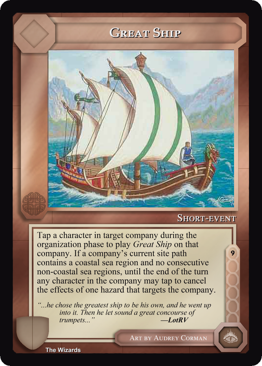 Great Ship - METW - Limited - Middle Earth CCG / TCG