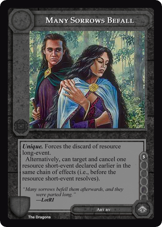 Many Sorrows Befall - The Dragons - Middle Earth CCG / TCG