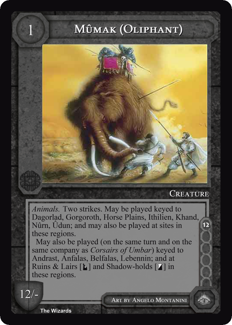 Mumak (Oliphant) - METW - Limited - Middle Earth CCG / TCG