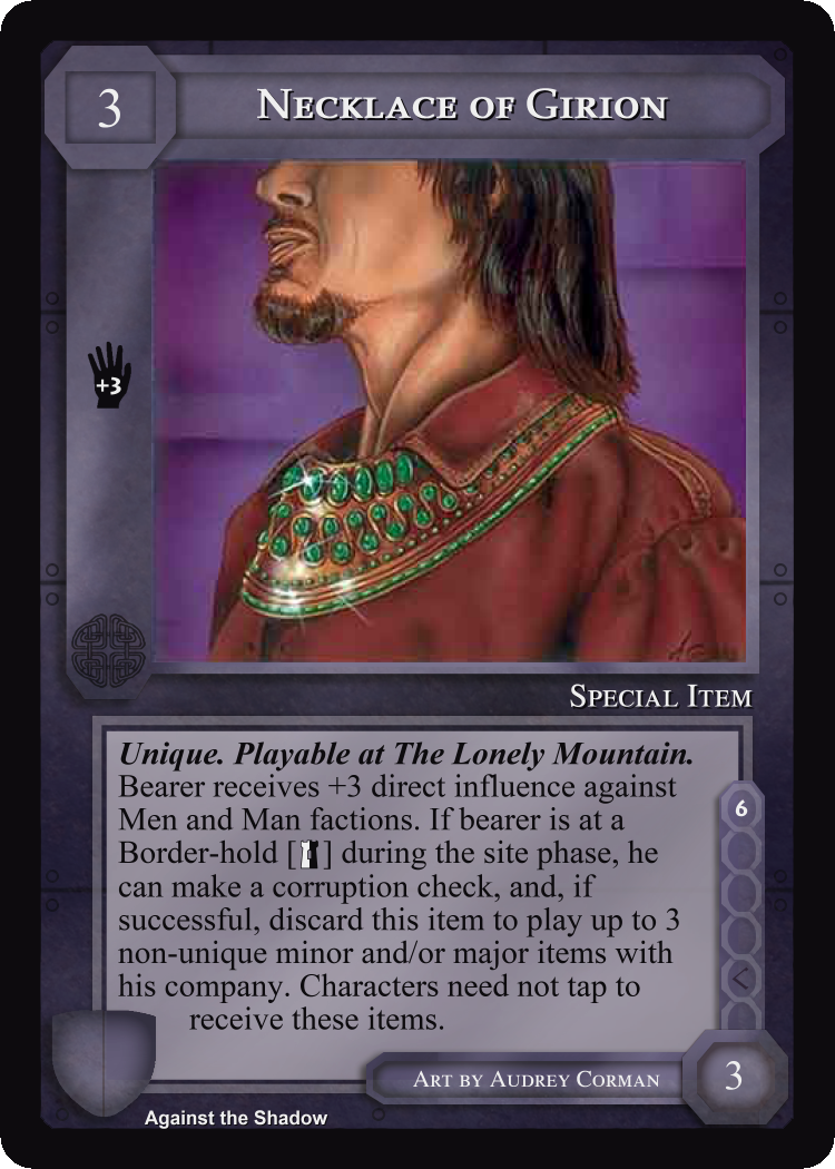 Necklace of Girion - Against the Shadow - Middle Earth CCG / TCG