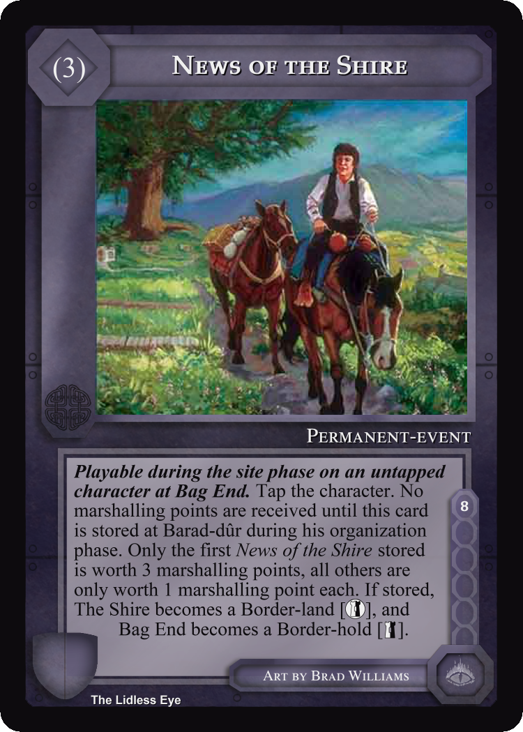 News Of The Shire - Lidless Eye - Middle Earth CCG / TCG