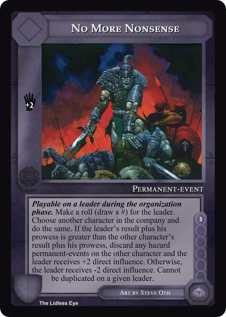 Mai Più Sciocchezze - Occhio Insonne - GCC / TCG di Terra di Mezzo