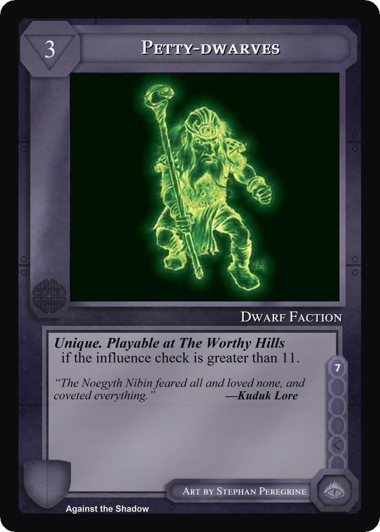 Petty-Dwarves (Minion) - Against the Shadow - Middle Earth CCG / TCG