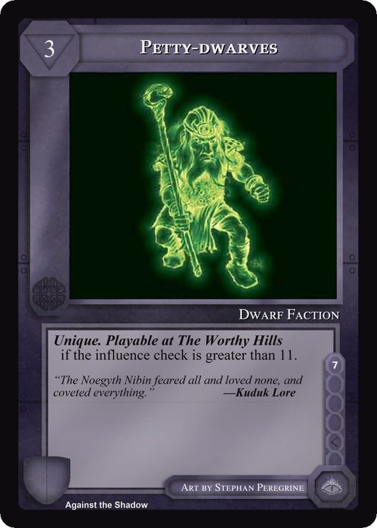 Petty-Dwarves (Minion) - Against the Shadow - Middle Earth CCG / TCG