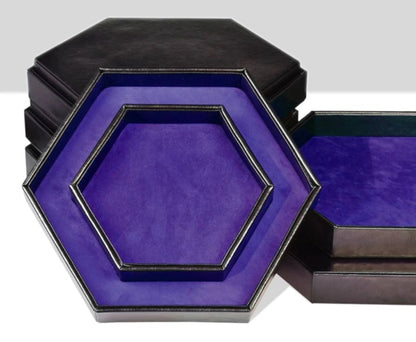 Hexagon Dice Tray & Dice Box Case All-In-One - Multiple Colors Available