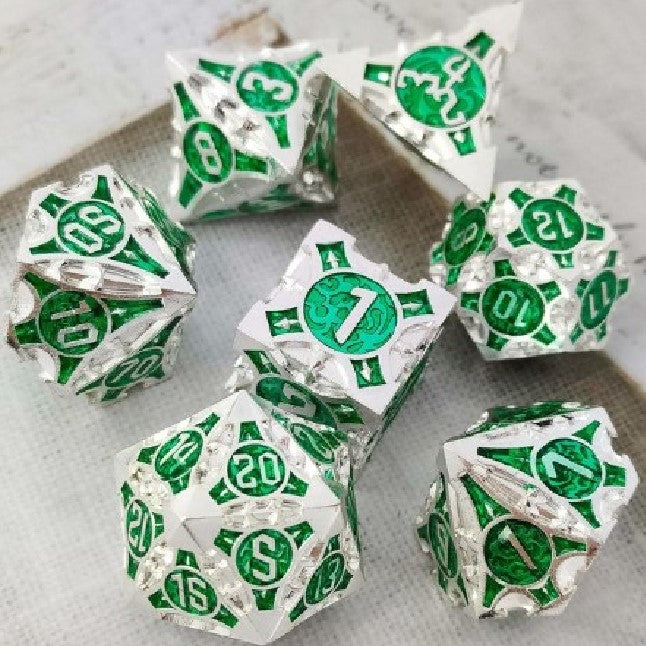 Metallic Cthulu Polyhedral 7 Die / Dice Set - Multiple Colors To Choose From