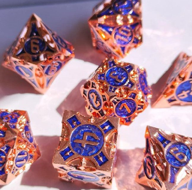 Metallic Cthulu Polyhedral 7 Die / Dice Set - Multiple Colors To Choose From