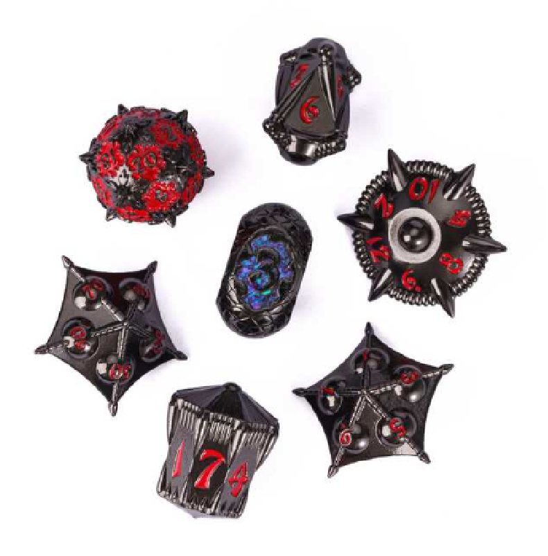 Metal 7 Pieces Dragon Egg Theme Dice Set