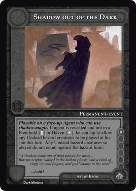 Shadow Out Of The Dark - Dark Minions - Middle Earth CCG / TCG