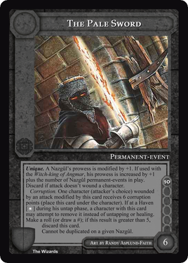 The Pale Sword - METW - Limited - Middle Earth CCG / TCG
