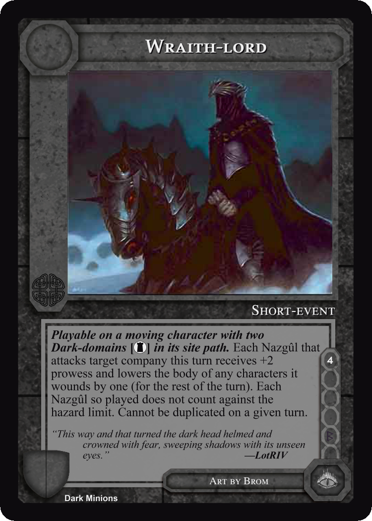 Wraith-Lord - Dark Minions - Middle Earth CCG / TCG