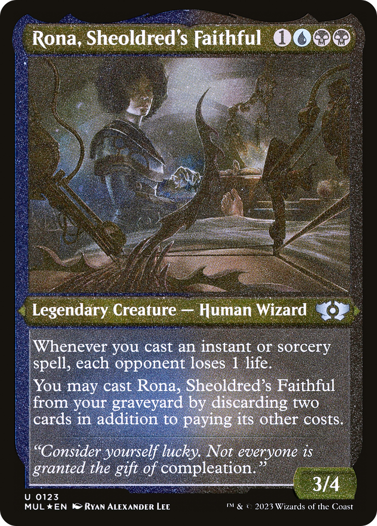 Rona, Sheoldred's Faithful (Foil Etched) [Multiverse Legends]